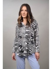 CAMASA PRINT ZEBRA RAPSODIA TALIE UNICA Negru