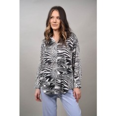 CAMASA PRINT ZEBRA RAPSODIA TALIE UNICA Negru