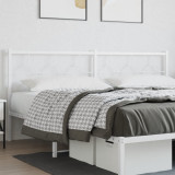 VidaXL Tăblie de pat metalică, alb, 193 cm