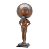 Atlas-statueta din bronz pe un soclu din marmura TBA-93, Religie