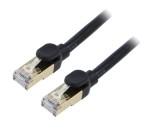 Patch cord F/UTP 0,5m 28AWG PVC negru