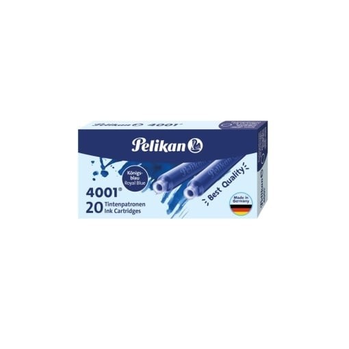 Patroane cerneală Pelikan 4001, dimensiune standard, culoare albastru royal,