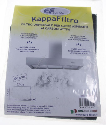 FILTRU CARBON ACTIV 300G/M&amp;sup2; UNIVERSAL 47X57, DIMENSIONABIL pentru aspirator EUROFILTER foto