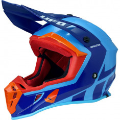 Casca motocross Ufo Quiver , culoare albastru/portocaliu , marime L Cod Produs: MX_NEW HE125L foto