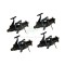Set 4 mulinete crap aviator dp80 cu 11 rulmenti