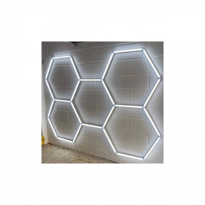 Kit complet iluminat tavan hexagonal LED 2,3 X 1.6 M 168W HoneyComb foto