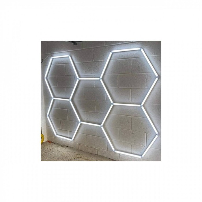 Kit complet iluminat tavan hexagonal LED 2,3 X 1.6 M 168W HoneyComb