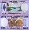 Rwanda 2000 Franci 2024 UNC Bancnota Ne流通 Africa Numismatica
