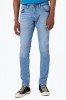 Blugi barbati Bryson cu croiala Skinny si talie joasa albastru, Wrangler