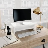 vidaXL Suport monitor, alb foarte lucios, 42 x 24 x 13 cm, PAL