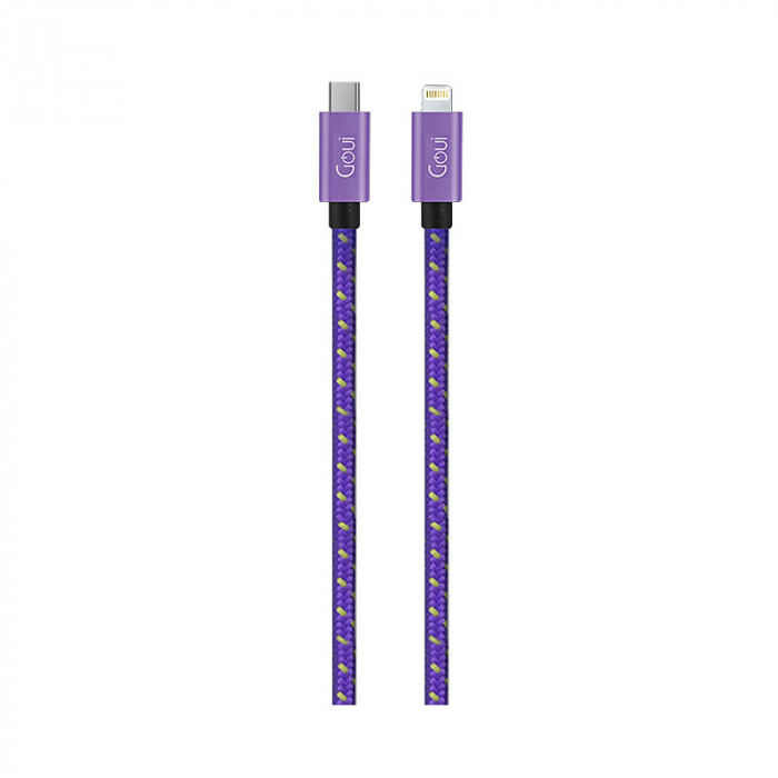 Cablu Date si Incarcare USB Type-C la Lightning Goui Fashion, 1 m, Mov G-FASHIONC94P