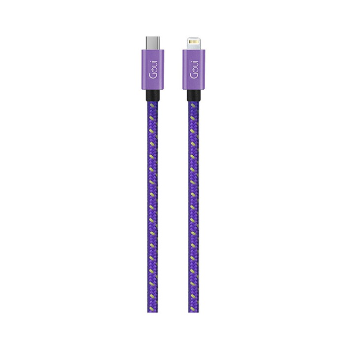 Cablu Date si Incarcare USB Type-C la Lightning Goui Fashion, 1 m, Mov G-FASHIONC94P