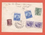 AMS @ - PLIC ROMANIA 1937, circulat DOROHOI - IASI, francatura multipla