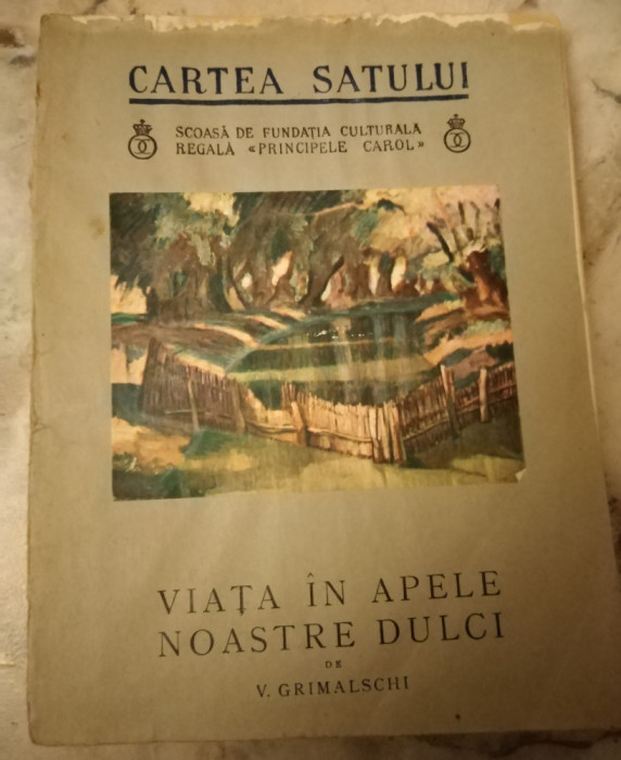 VIATA IN APELE NOASTRE DULCI - V. Grimalschi - Fundatia Culturala, 1938