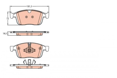 TRW GDB2146 set placute frana,frana disc foto