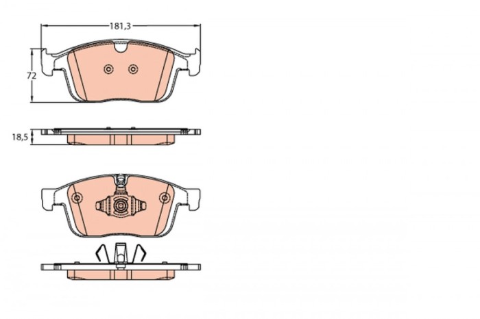 TRW GDB2146 set placute frana,frana disc