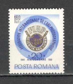 Romania.1968 20 ani Asociatia internationala de arta fotografica YR.401 foto