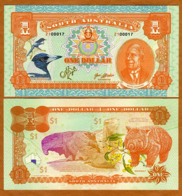 !!! SOUTH AUSTRALIA (AUSTRALIA) = FANTASY NOTE = 1 DOLAR 2021 - UNC foto