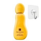 Set cadou auriu Avon HerWisdom Sim Sim, ulei de baie si dus pentru stralucire, floarea Nilului, nuci de caju, cuier transparent 5.6 x 5.6 cm autoadezi
