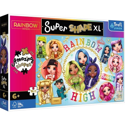 PUZZLE TREFL PRIMO SUPER SHAPE XXL 160 RAINBOW HIGH PRIETENELE COLORATE foto