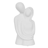 Decoratiune Ceramica Statuie Pereche Alba 9.2x7.3x20 cm