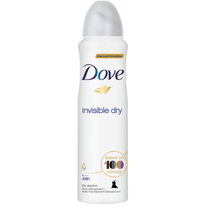 Deodorant spray Dove Invisible Dry, 150 ml