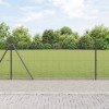 VidaXL &Icirc;ngrădire din s&acirc;rmă sudată cu 13 st&acirc;lpi flanșați Gri 1.4x50 m Oțel