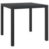 Masa gradina Gossi neagra 80x80x74 cm, aluminiu si WPC, patrata, rezistenta intemperii