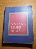 sintaxa limbii romane - curs practic - din anul 1970