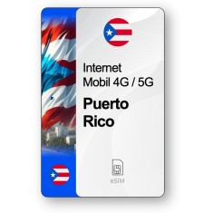 eSIM Internet Puerto Rico, valabil 7 zile, trafic 1 GB, Standard