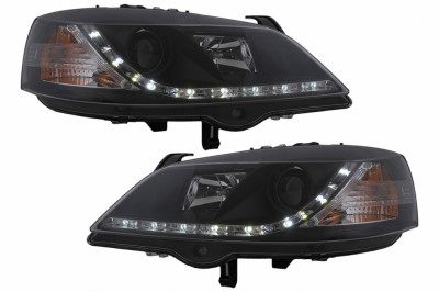 Faruri LED DRL compatibil cu Opel Astra G (09.1997-02.2004) Negru HLOPAGBLED foto