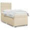 vidaXL Pat box spring cu saltea, crem, 80x200 cm, textil 3292634