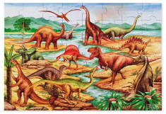 Puzzle de podea cu dinozauri Melissa and Doug foto