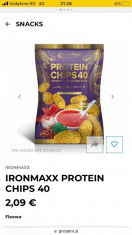 Chipsuri proteice Ironmaxx 50 grame sweet chili foto