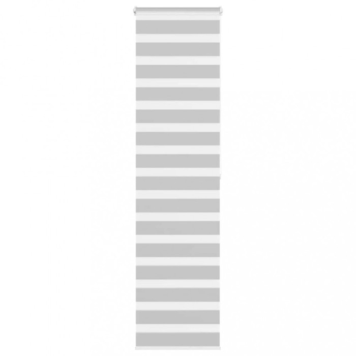 Jaluzea tip zebra gri deschis lățime țesătură 55,9 cm poliester