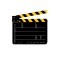 Clacheta Black-Yellow2 clapperboard din plexiglas pentru studio de filmare