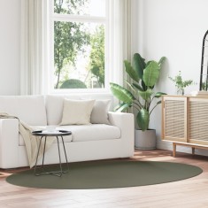 vidaXL covor &quot;HUARTE&quot; verde pădure 160x230 cm oval