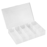 Organizator din plastic cu 12 separatoare, 22,6 x 15,4 x 3,7 cm