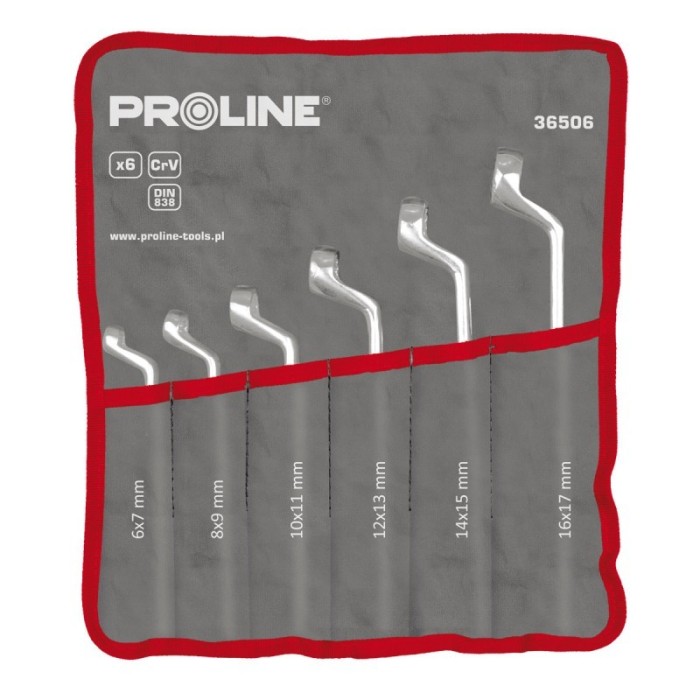 Set chei inelare cotite CR-VA forjate Proline, 6-32 mm, 12 piese/set