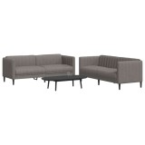 VidaXL Set de canapele, 2 piese, gri taupe, material