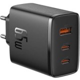 Incarcator retea Baseus Cube Pro, Quick Charge 65W, 2 x USB Type-C Output 5V/3A, 1 x USB, negru