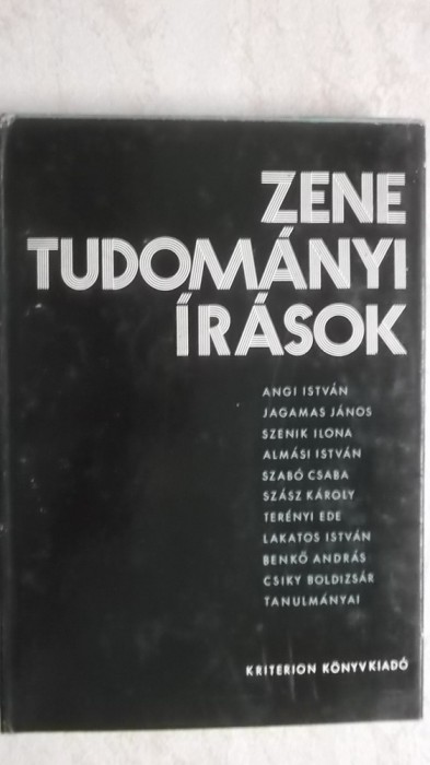 Szabo Csaba - Zenetudomanyi irasok (carte in lb. maghiara)