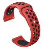 Cumpara ieftin Curea silicon compatibila Garmin Vivoactive 4, telescoape Quick Release, 22mm, Rosu/Negru