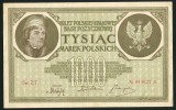 Q472 POLONIA 1000 MAREK 1919 mai rara ! XF+