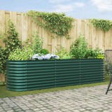 VidaXL Răsadă de Grădină Verde 320x80x81 cm din Oțel Galvanizat