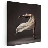 Tablou balerina dansand 1706 Tablou canvas pe panza CU RAMA 100x100 cm