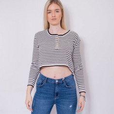 Bluza cropped cu dungi Pull&Bear