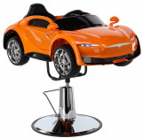 Scaun De Frizerie Pentru Copii Mașinuță Model 5219-A-Orange