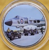 Medalion/Token History of the Royal Air Force - Avro Vulcan , Capsula, Silver plated