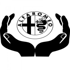 Sticker Auto , zIn My Hands is Alfa Romeo, , Autocolant Personalizat din Folie Oracal